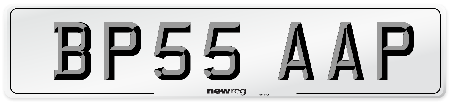 BP55 AAP Number Plate from New Reg